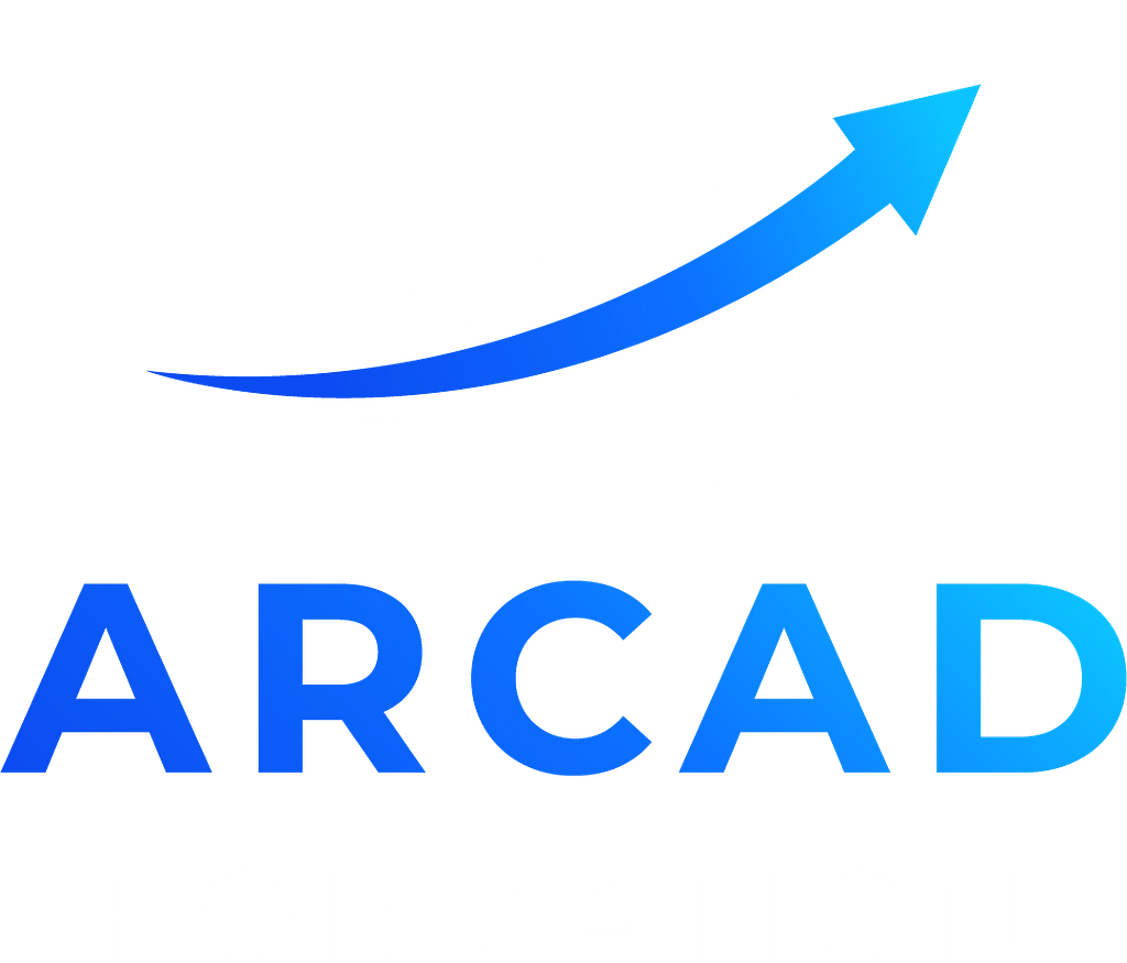 logo arcad formation blanc